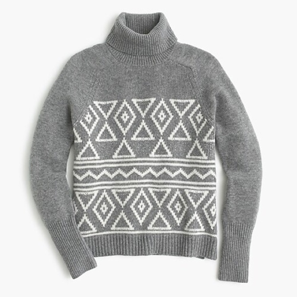 J. Crew Fair Isle Classic Turtleneck Sweater